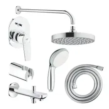 Набор душевой Grohe Bau Flow для скрытого монтажа с верхним и ручным душем GROHE